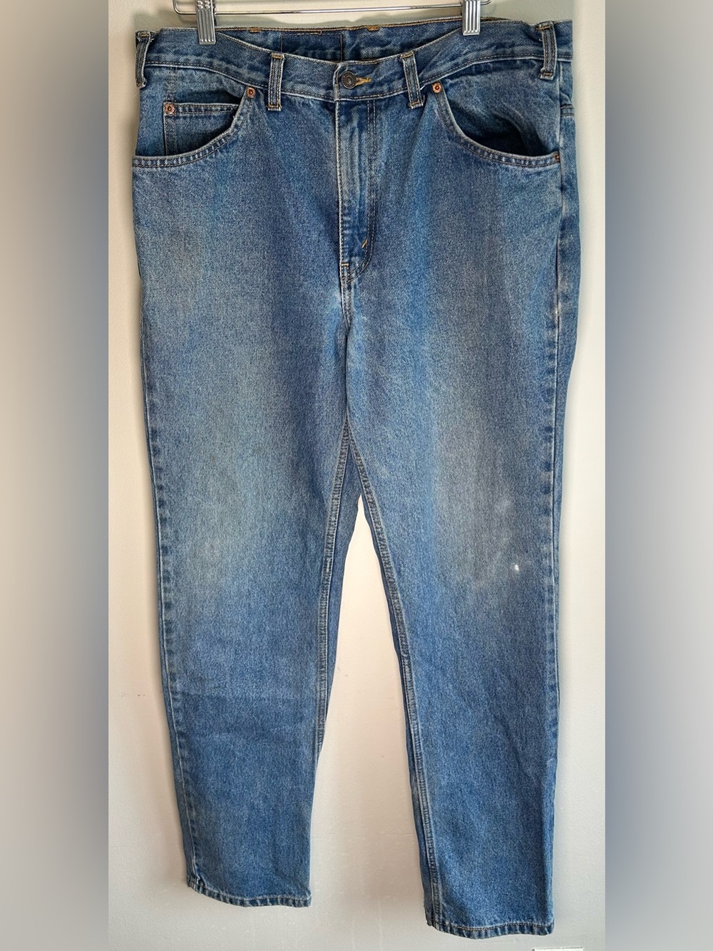 Vintage Levi’s Mens Jeans 36x32 Distressed Blue Denim Orange Tab Levis Y2K 2005